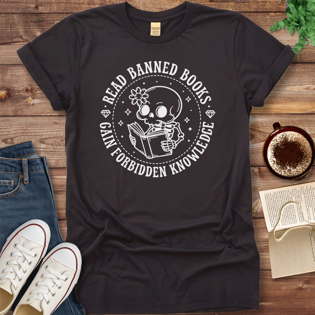 Read Banned Books Skeleton Shirt