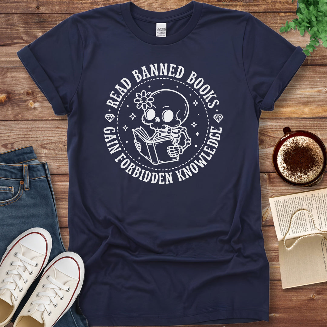 Read Banned Books Skeleton Shirt