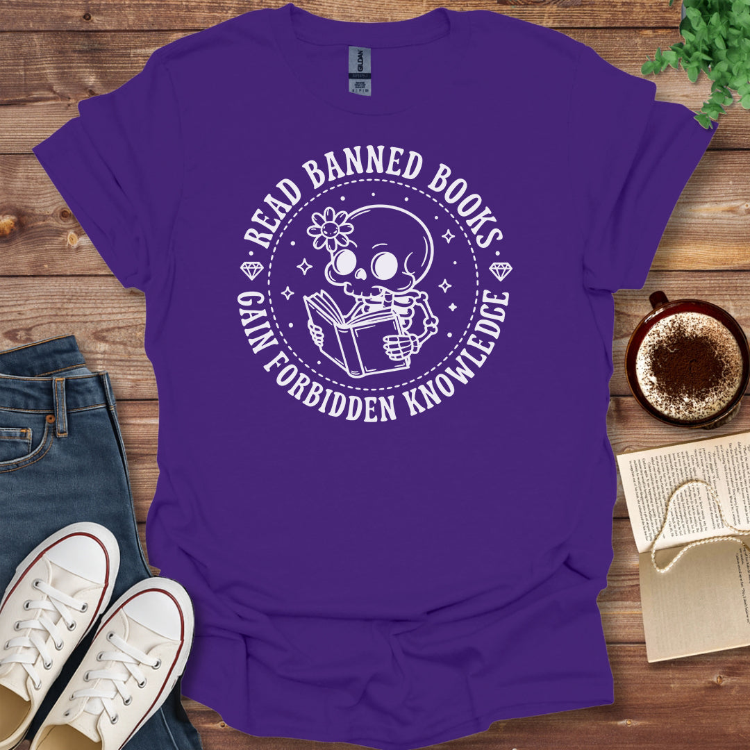 Read Banned Books Skeleton Shirt