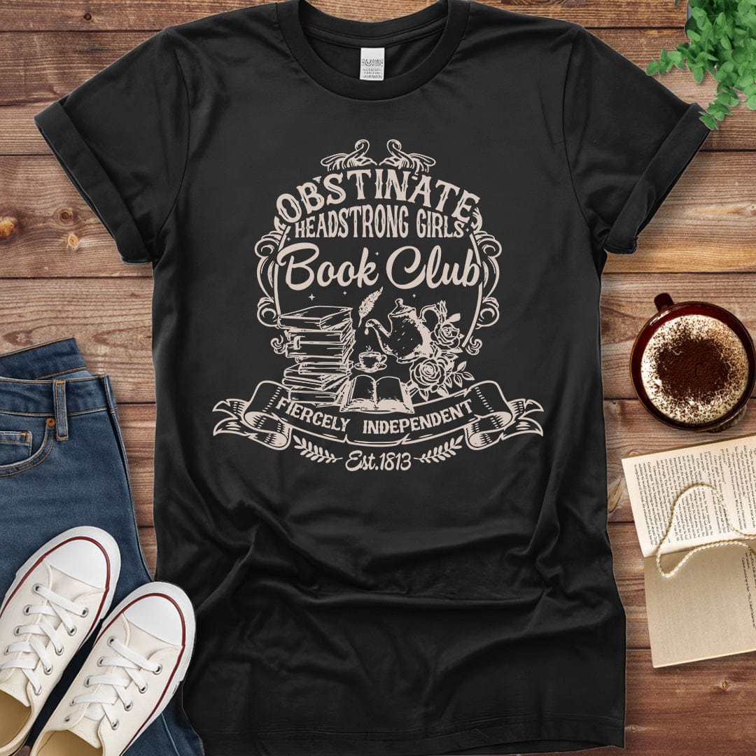 Printful T-shirt Black / S Obstinate Headstrong Girls Book Club Shirt