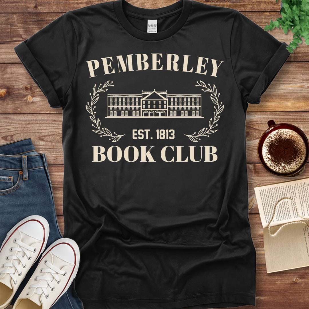 Pride & Pedantry Literary Tees T-shirt Black / S Pemberley Book Club Shirt