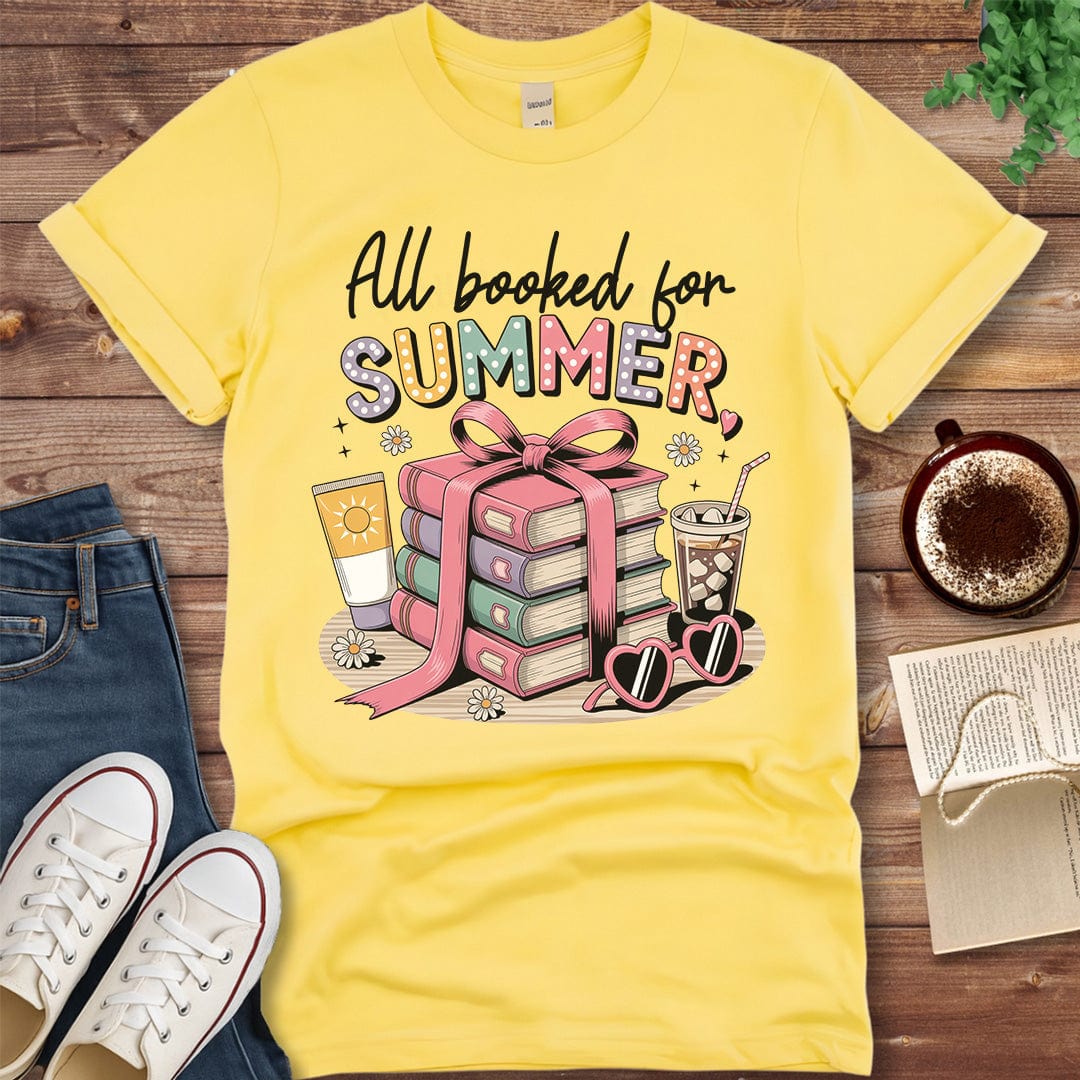 Printful T-shirt Cornsilk / S All Booked for Summer Shirt