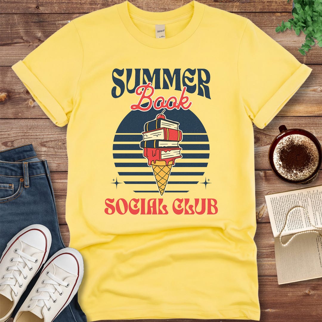 Printful T-shirt Cornsilk / S Summer Book Social Club Shirt