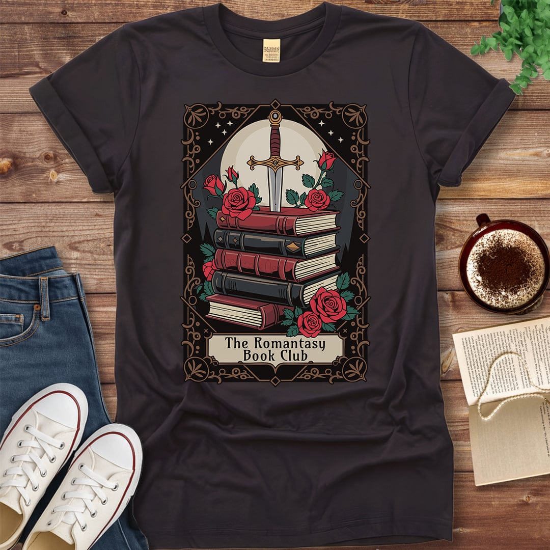 Pride & Pedantry Literary Tees T-shirt Dark Chocolate / S Romantasy Book Club Tarot T-shirt