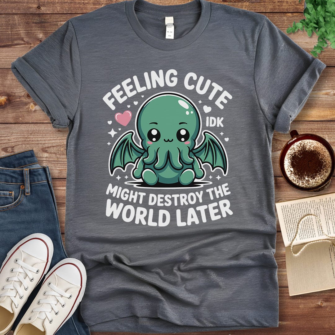 Printful T-shirt Dark Heather / S Kawaii Cthulhu T-Shirt