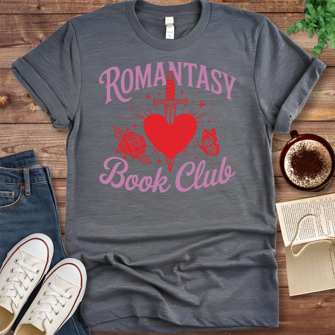 Pride & Pedantry Literary Tees T-shirt Dark Heather / S Romantasy Book Club Shirt