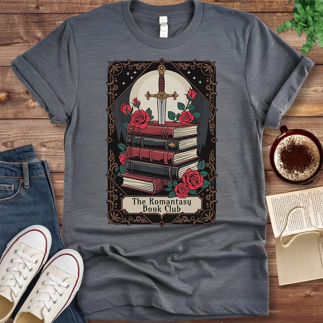 Pride & Pedantry Literary Tees T-shirt Dark Heather / S Romantasy Book Club Tarot T-shirt