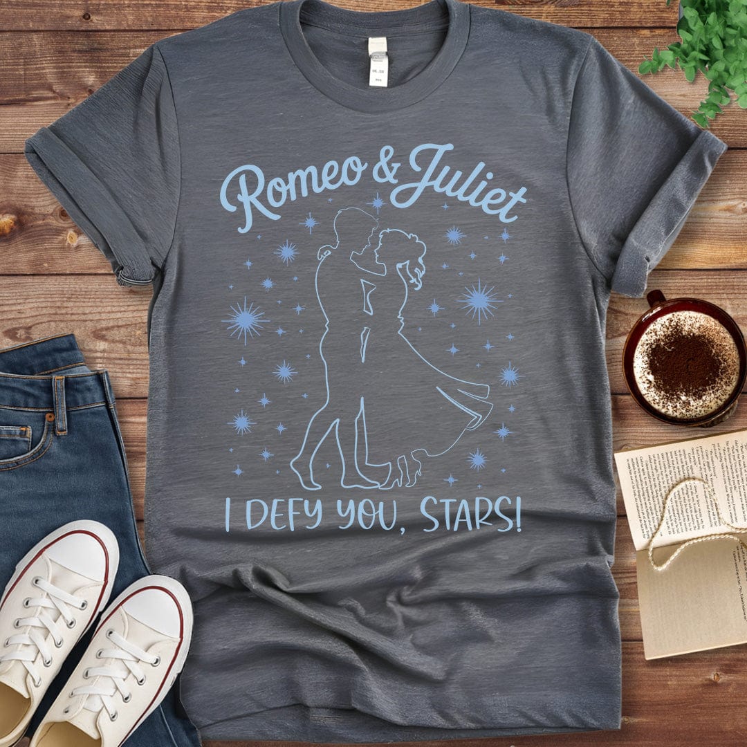 Printful T-shirt Dark Heather / S Romeo and Juliet Shirt – I Defy You Stars