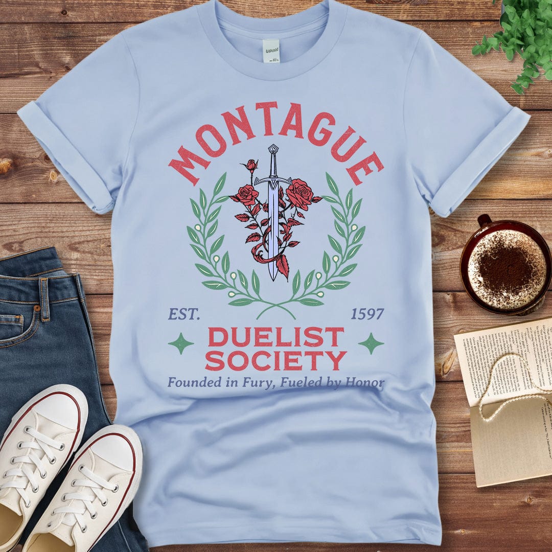 Printful T-shirt Light Blue / S Montague Duelist Society Shirt – Romeo and Juliet