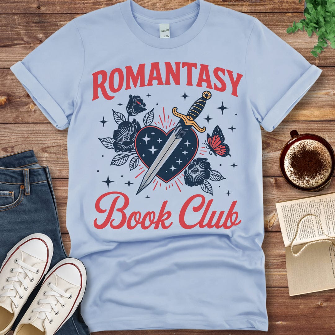 Pride & Pedantry Literary Tees T-shirt Light Blue / S Romantasy Book Club T-Shirt