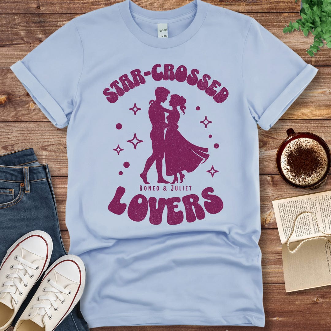 Printful T-shirt Light Blue / S Romeo and Juliet Shirt – Star-Crossed Lovers