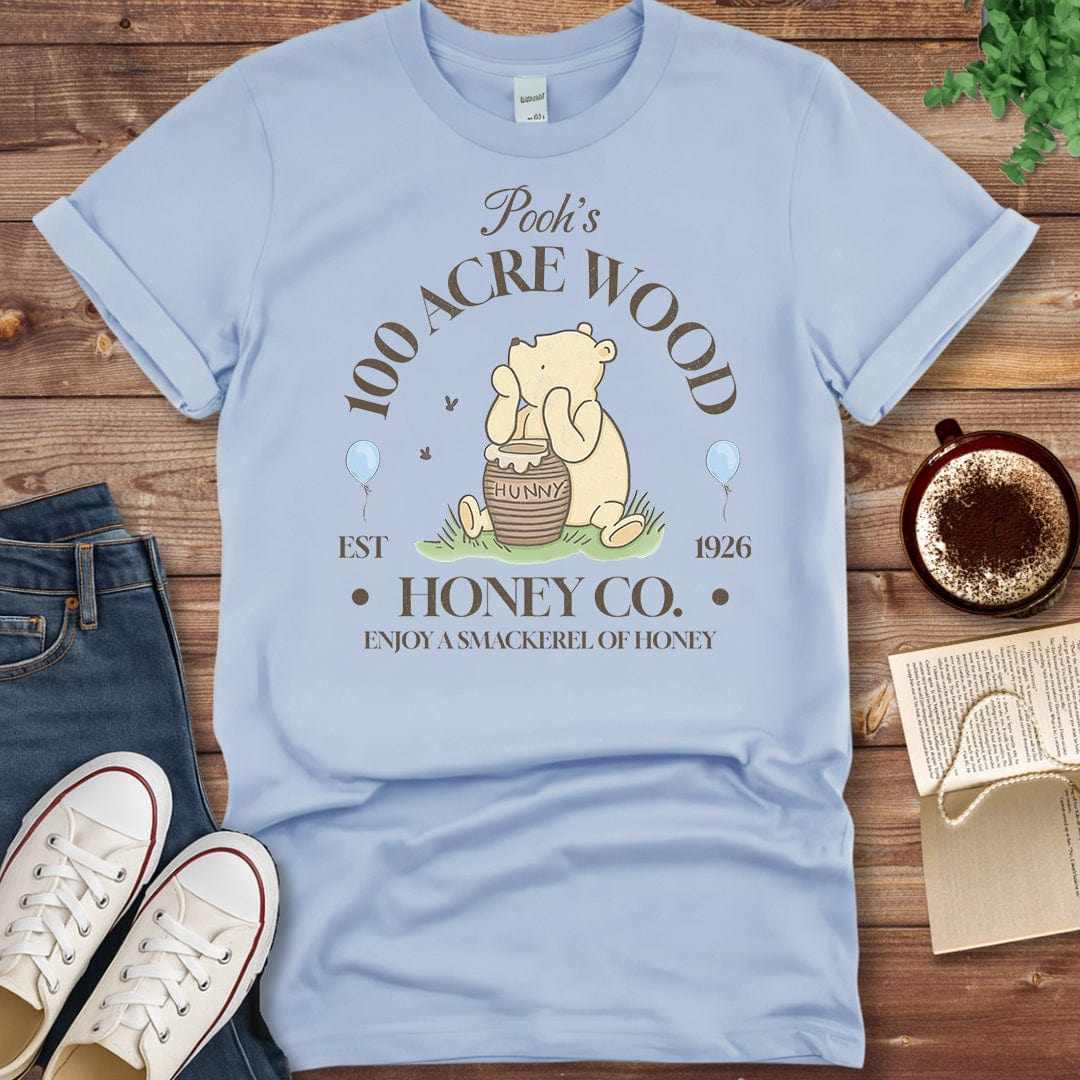 Pride & Pedantry Literary Tees T-shirt Light Blue / S Winnie the Pooh Honey Co. Shirt