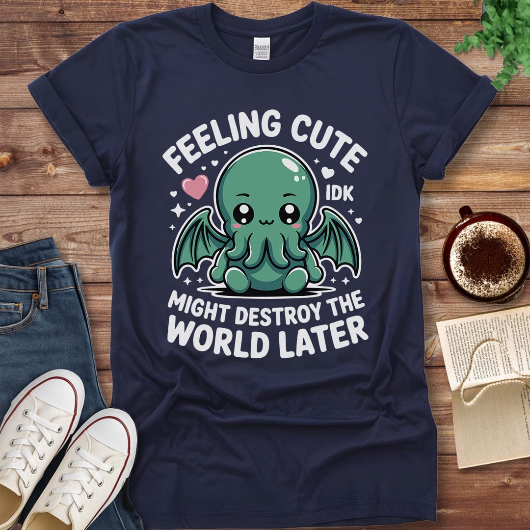 Printful T-shirt Navy / S Kawaii Cthulhu T-Shirt