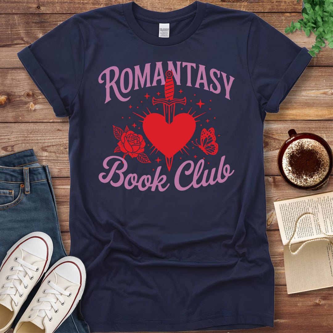 Pride & Pedantry Literary Tees T-shirt Navy / S Romantasy Book Club Shirt