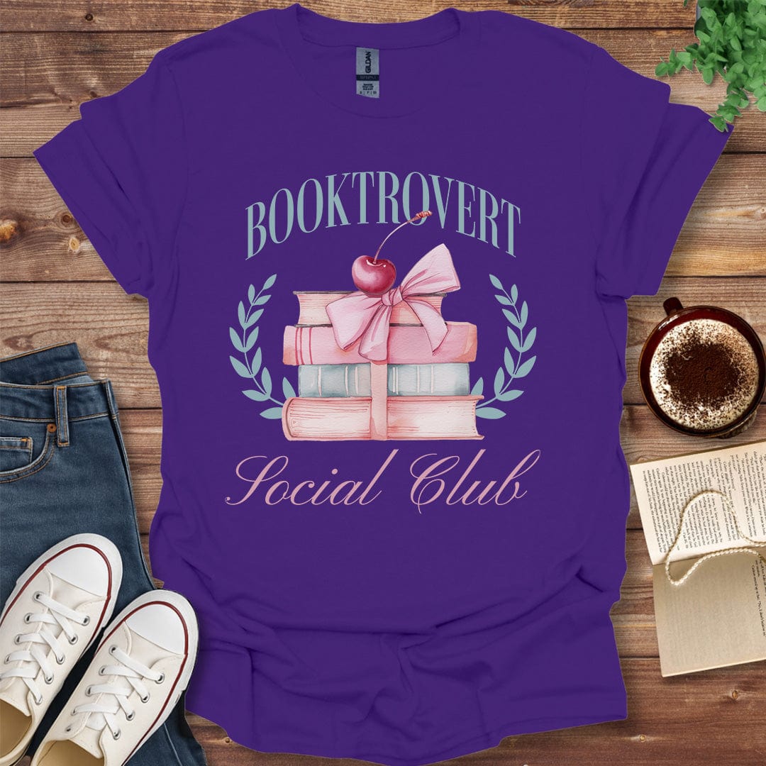 Printful T-shirt Purple / S Booktrovert Social Club T-shirt
