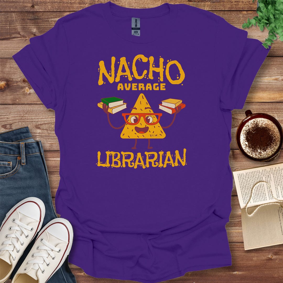 Printful T-shirt Purple / S Nacho Average Librarian Shirt