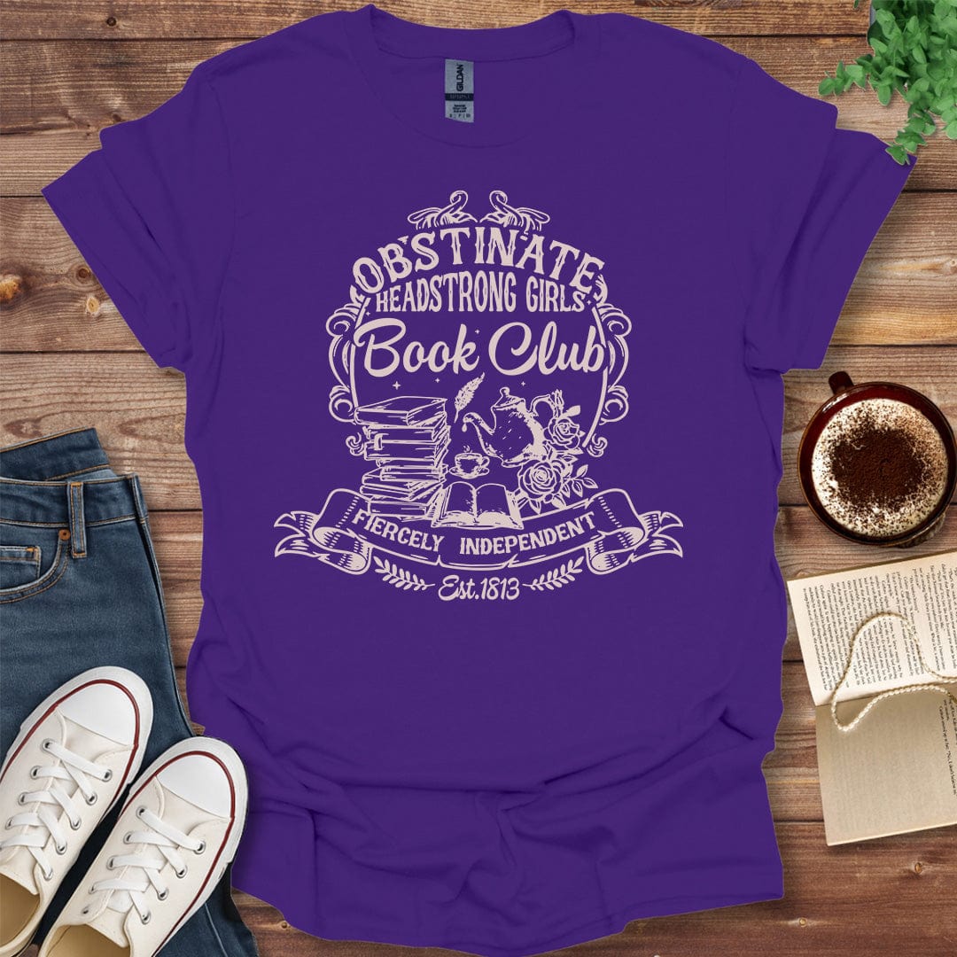 Printful T-shirt Purple / S Obstinate Headstrong Girls Book Club Shirt