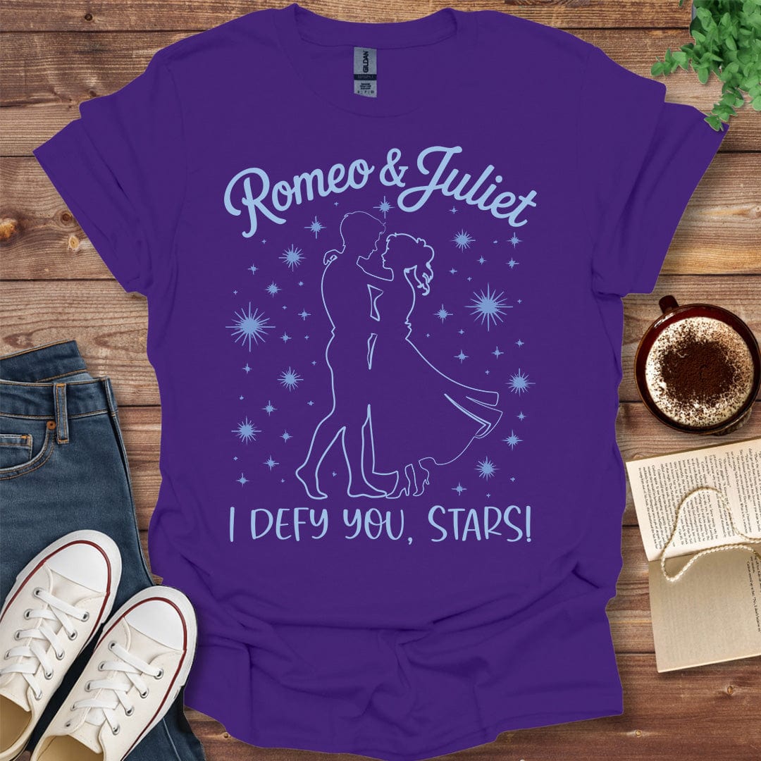 Printful T-shirt Purple / S Romeo and Juliet Shirt – I Defy You Stars