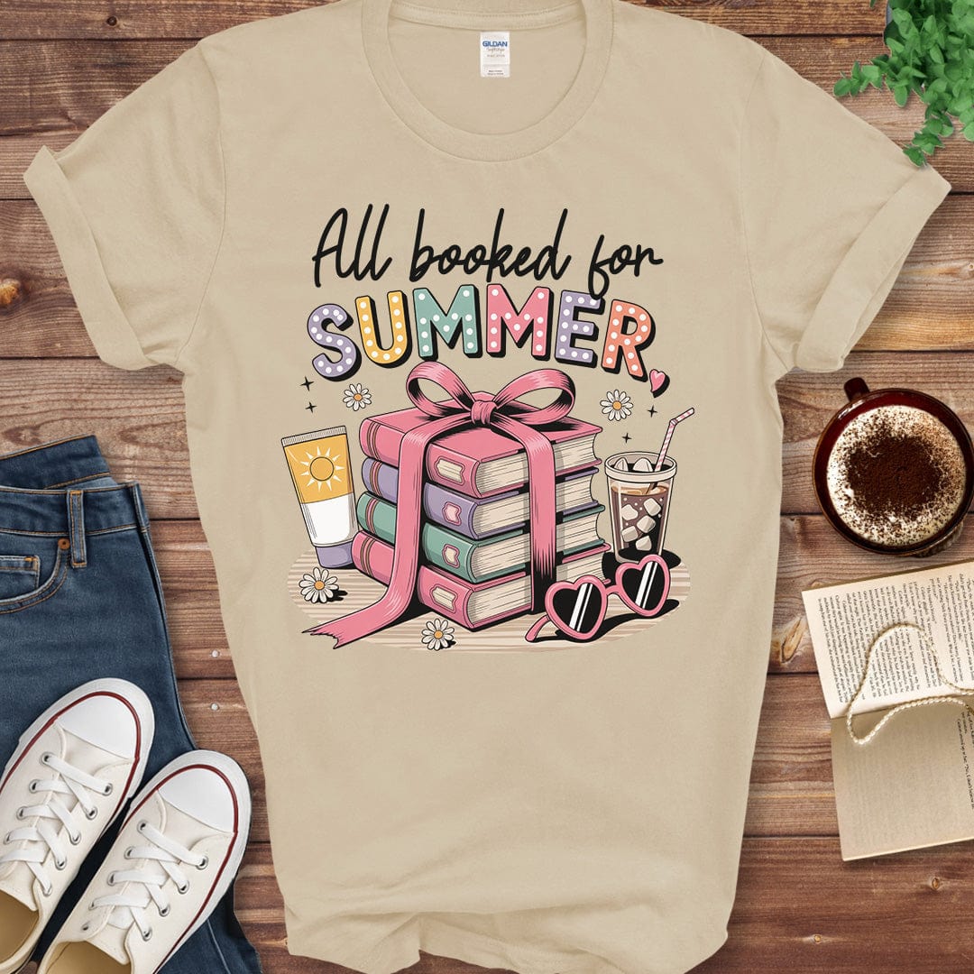 Printful T-shirt Sand / S All Booked for Summer Shirt