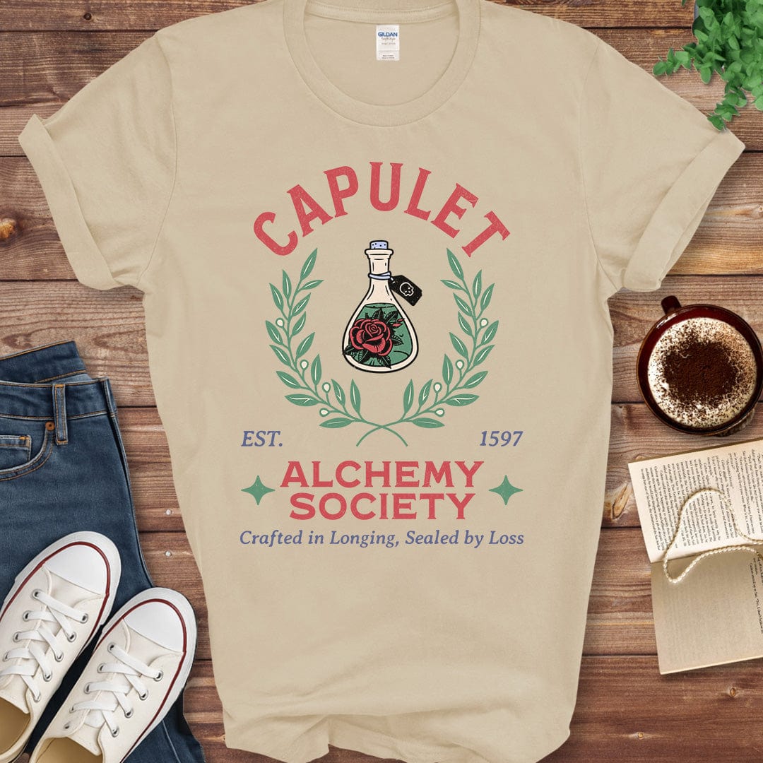 Printful T-shirt Sand / S Capulet Alchemy Society Shirt – Romeo and Juliet