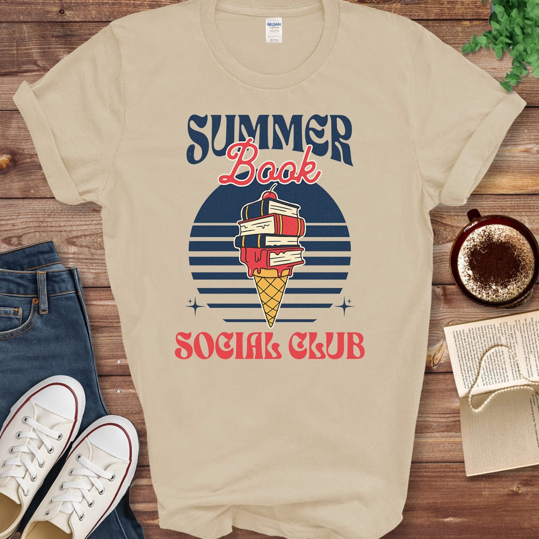 Printful T-shirt Sand / S Summer Book Social Club Shirt