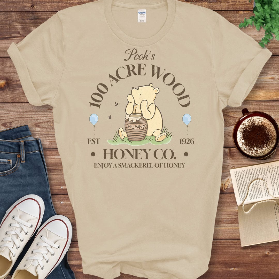 Pride & Pedantry Literary Tees T-shirt Sand / S Winnie the Pooh Honey Co. Shirt