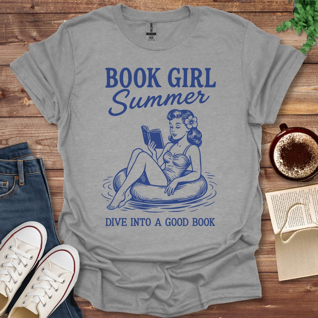 Printful T-shirt Sport Grey / S Book Girl Summer Shirt