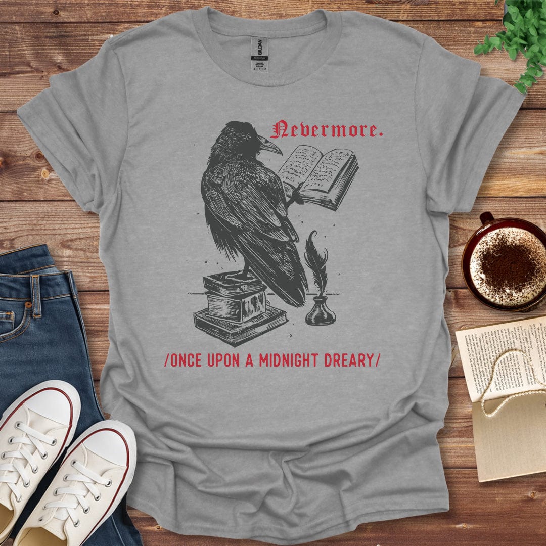 Printful T-shirt Sport Grey / S Edgar Allan Poe Shirt – The Raven-Inspired Design