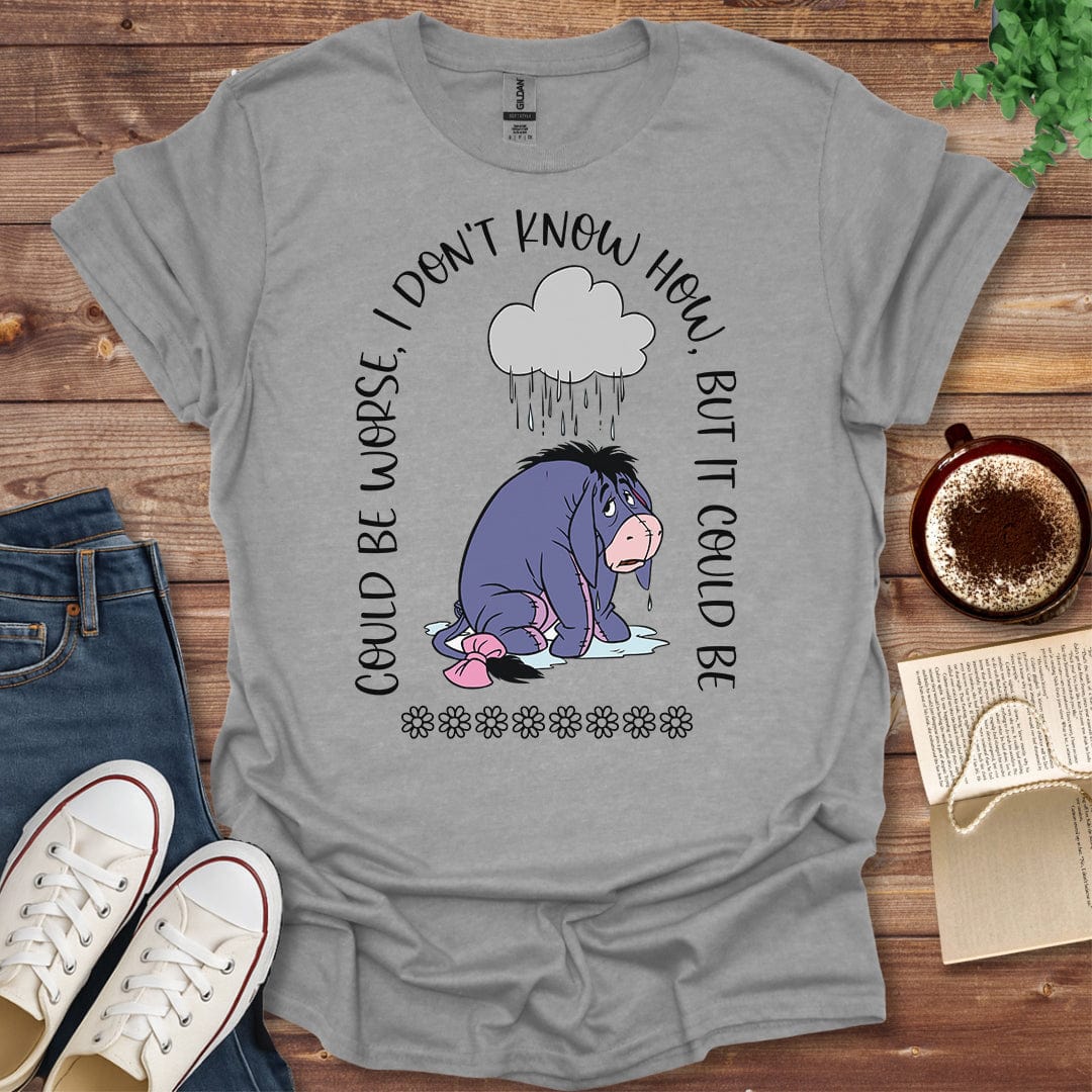 Pride & Pedantry Literary Tees T-shirt Sport Grey / S Eeyore Shirt - Could Be Worse