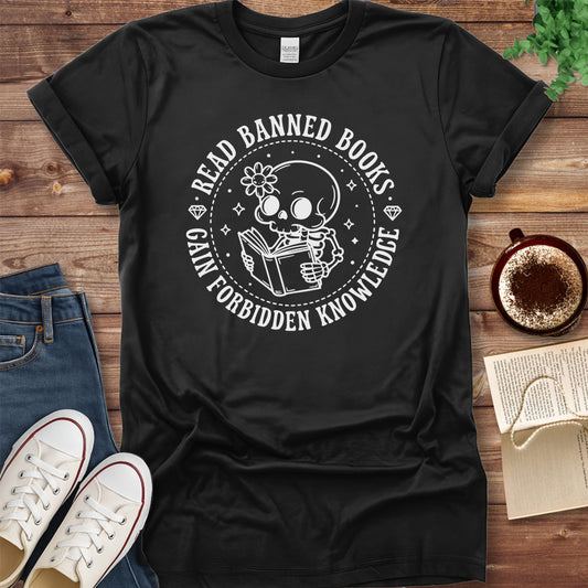 Read Banned Books Skeleton Shirt