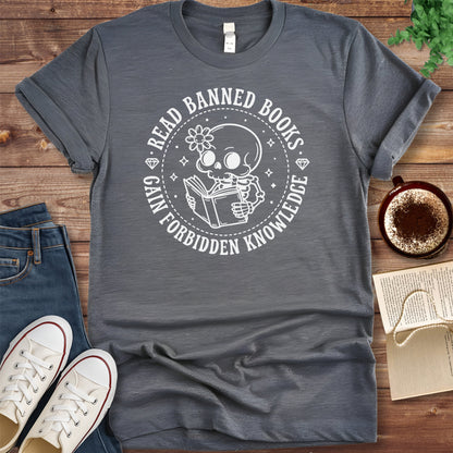 Read Banned Books Skeleton Shirt