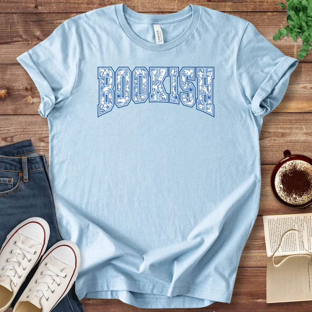 T-Shirt Baby Blue / S Bookish Toile T-Shirt