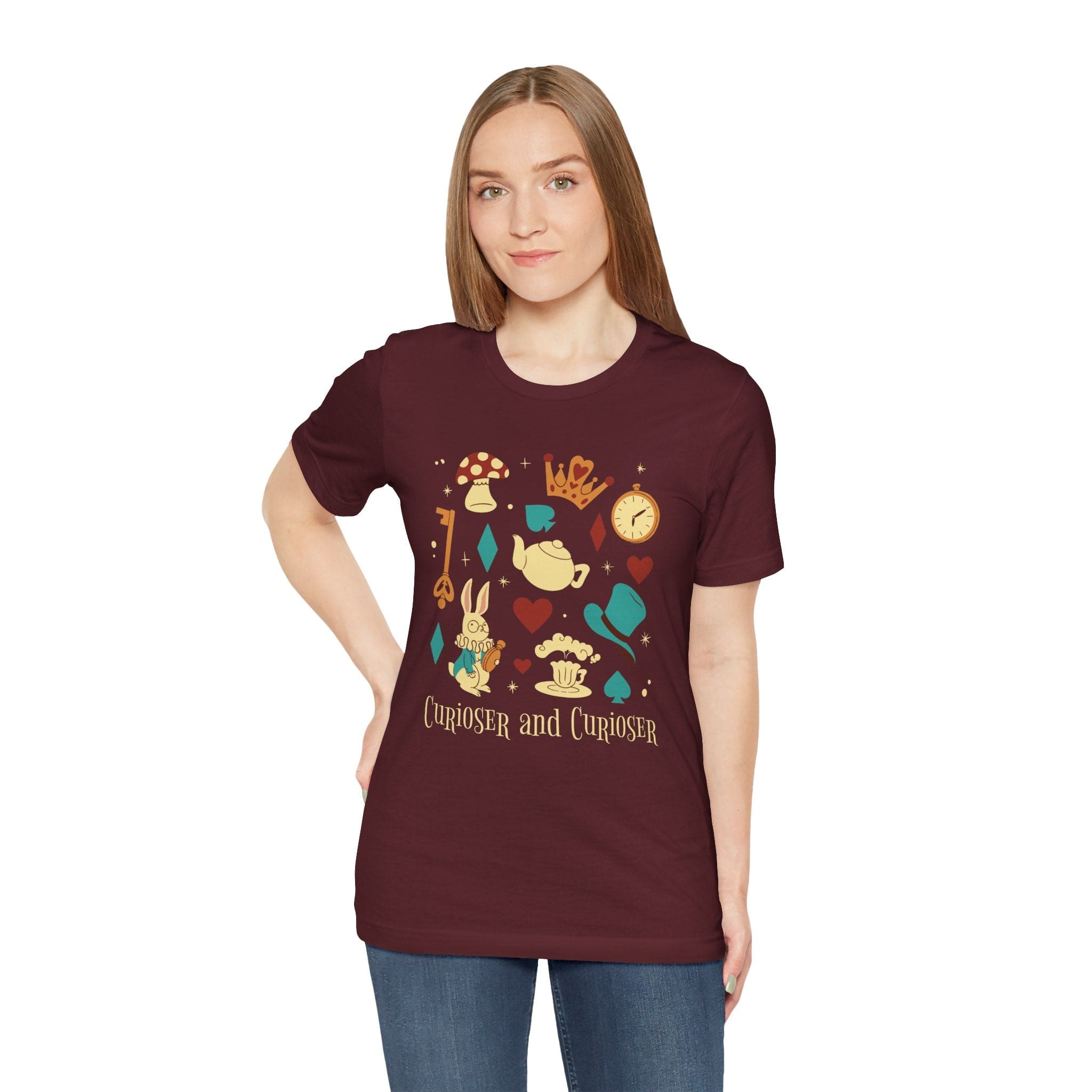 T-Shirt Alice In Wonderland Curiouser and Curiouser Inspired T-Shirt