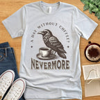 T-Shirt Ash / S Books and Coffee T-shirt “Nevermore”