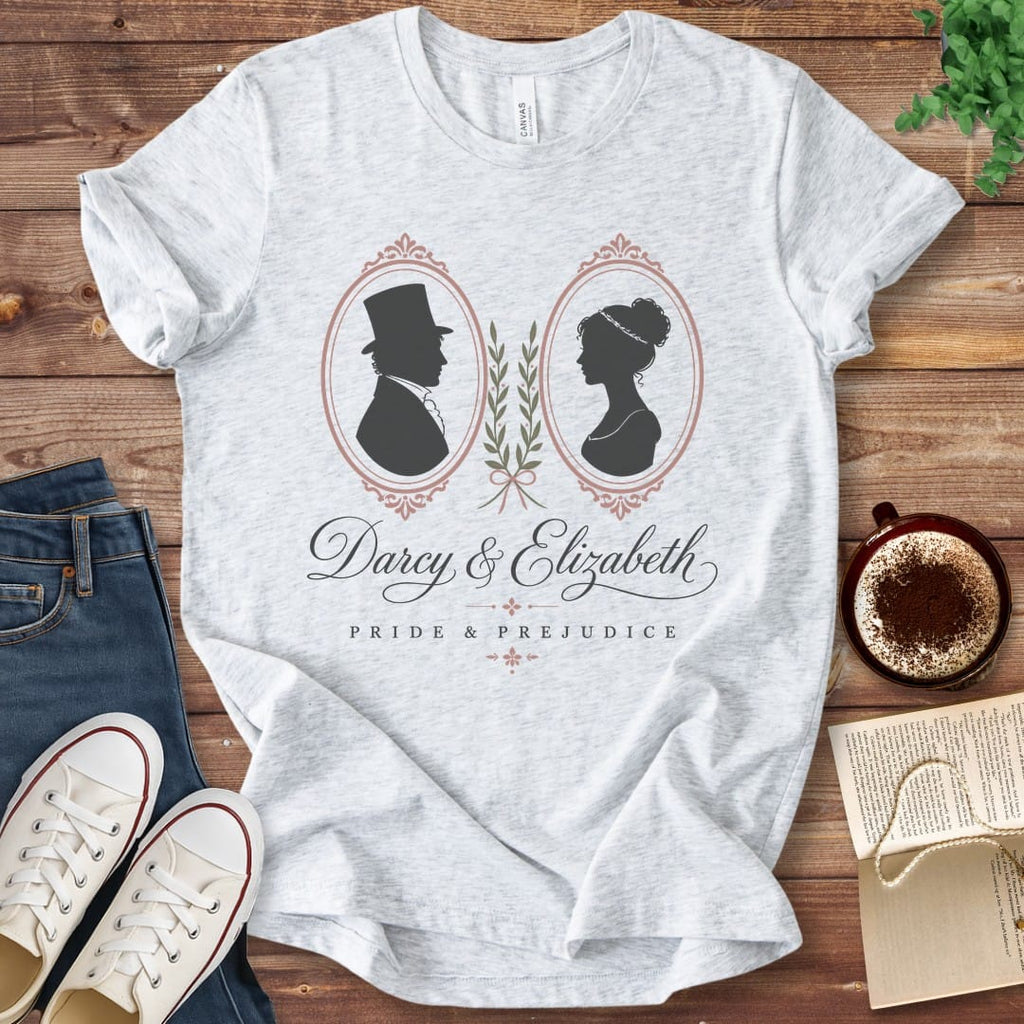 T-Shirt Ash / S Darcy and Elizabeth Silhouettes T-Shirt