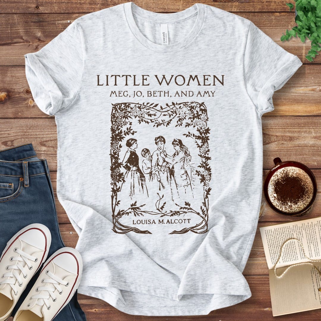 T-Shirt Ash / S Little Women Book Cover T-Shirt