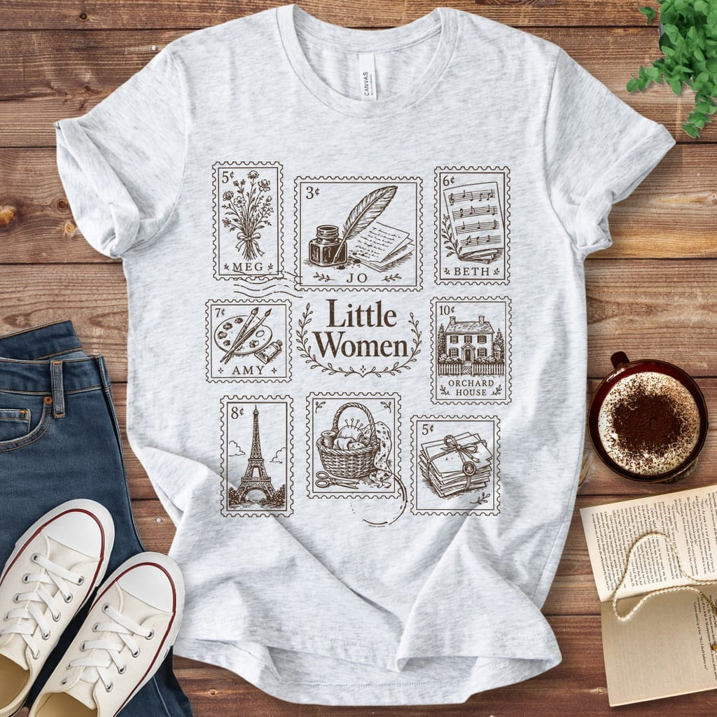 T-Shirt Ash / S Little Women Stamps T-Shirt