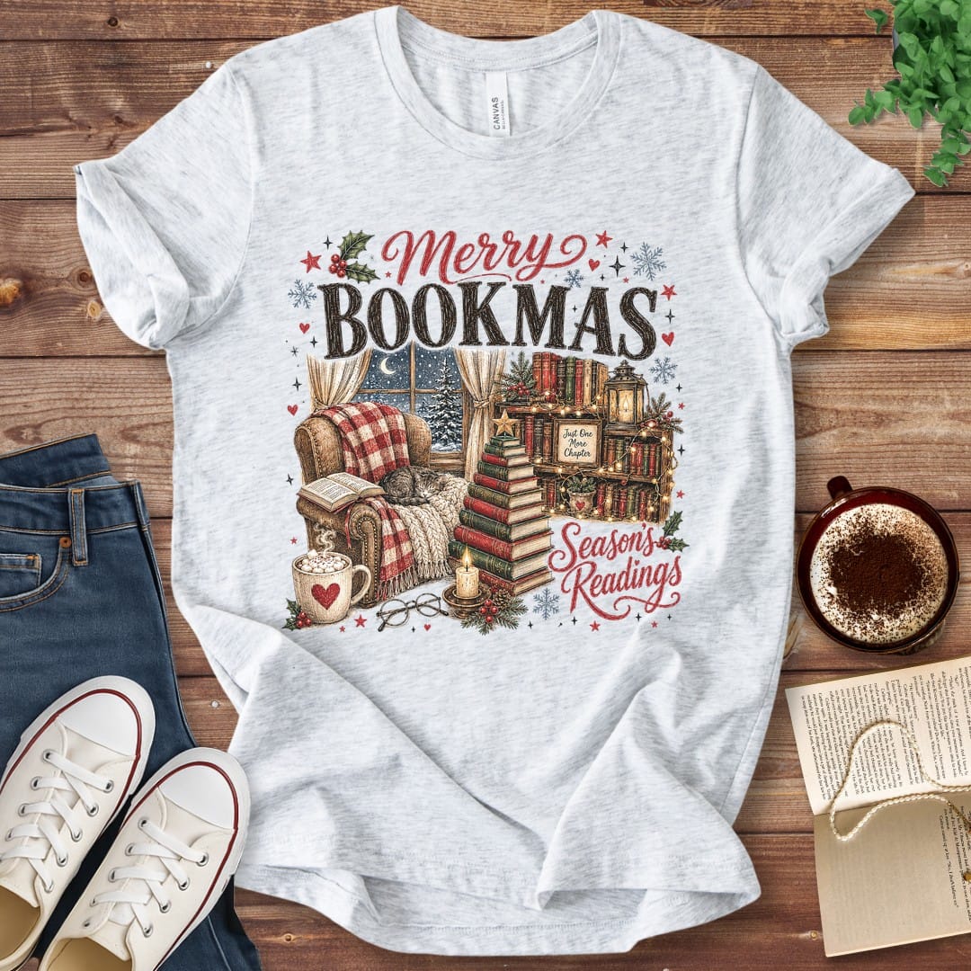 T-Shirt Ash / S Merry Bookmas T-Shirt