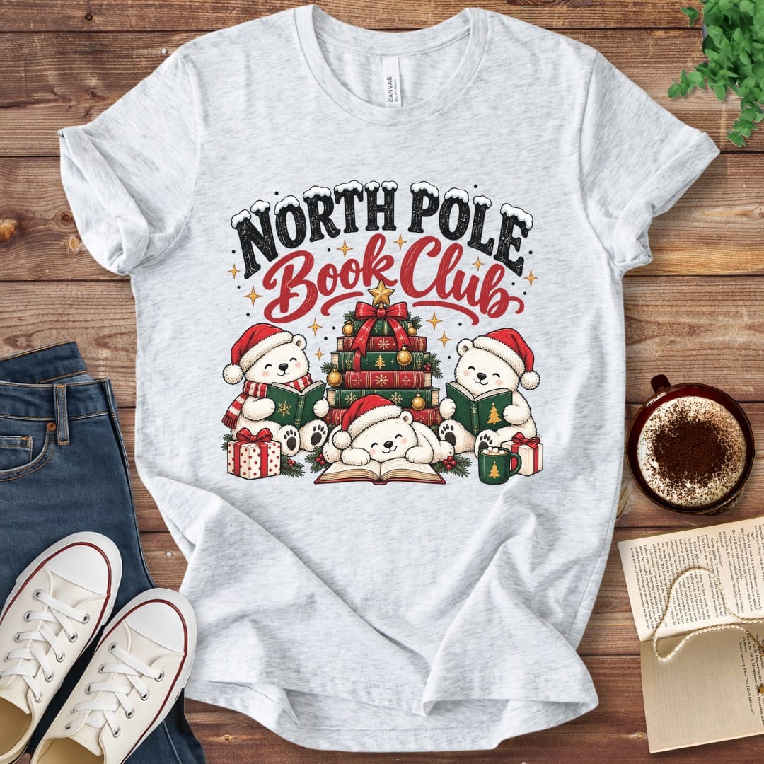 T-Shirt Ash / S North Pole Book Club Polar Bears T-Shirt