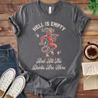 T-Shirt Asphalt / S Hell Is Empty And All The Devils Are Here Shakespeare T-Shirt