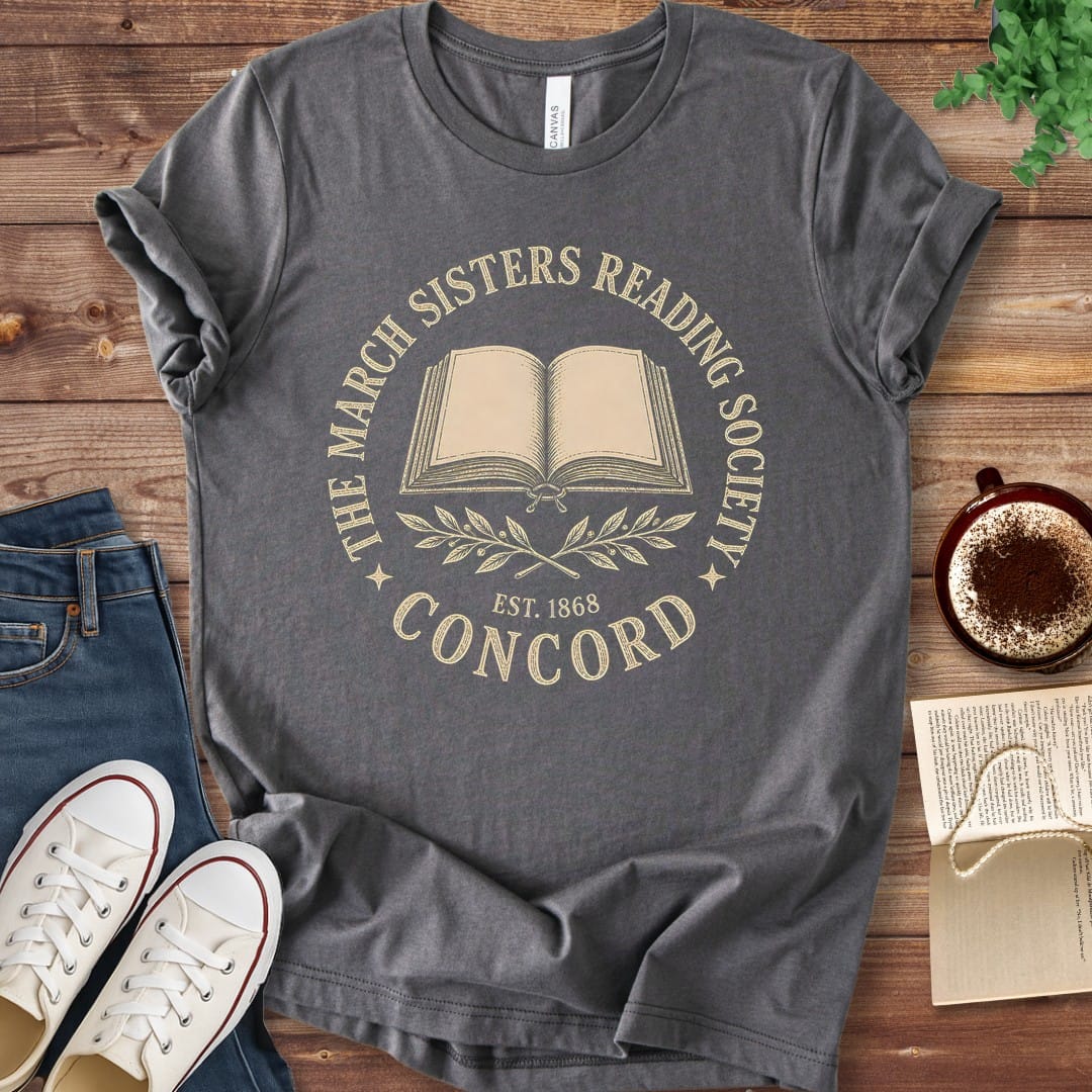 T-Shirt Asphalt / S March Sisters Reading Society T-Shirt