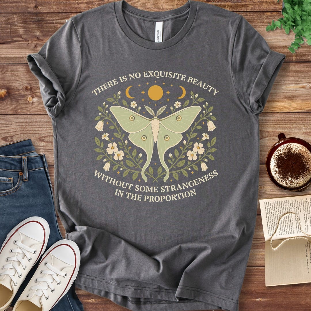 T-Shirt Asphalt / S Poe Exquisite Beauty Luna Moth T-Shirt