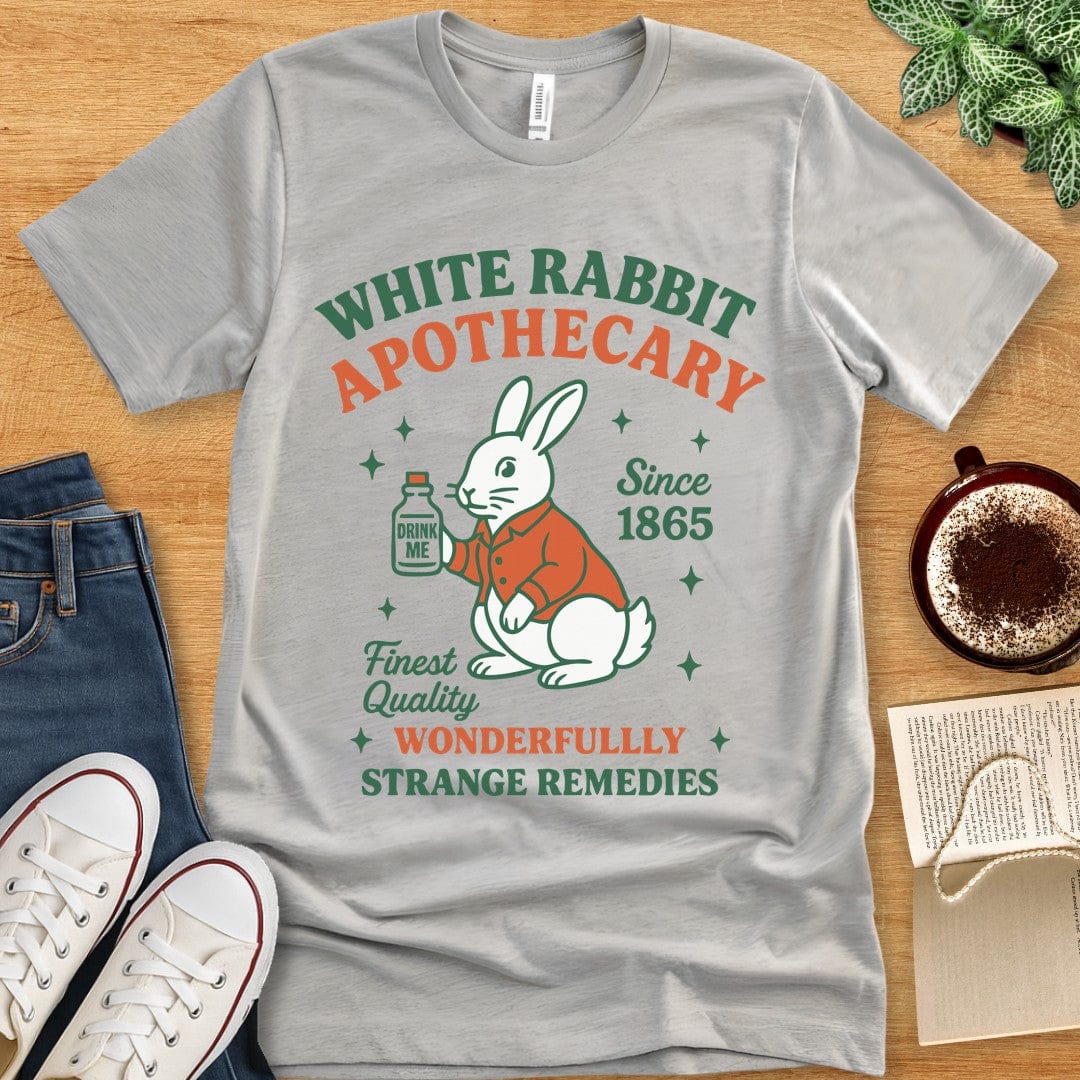 T-Shirt Athletic Heather / S Alice in Wonderland Tee - White Rabbit Apothecary