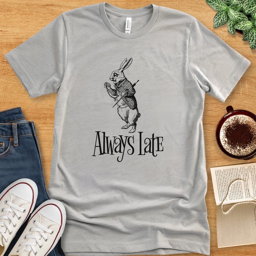 T-Shirt Athletic Heather / S Always Late White Rabbit Shirt