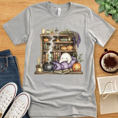 T-Shirt Athletic Heather / S Cozy Halloween Ghost T-Shirt