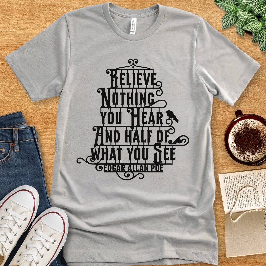 T-Shirt Athletic Heather / S Edgar Allan Poe T-Shirt with Quote