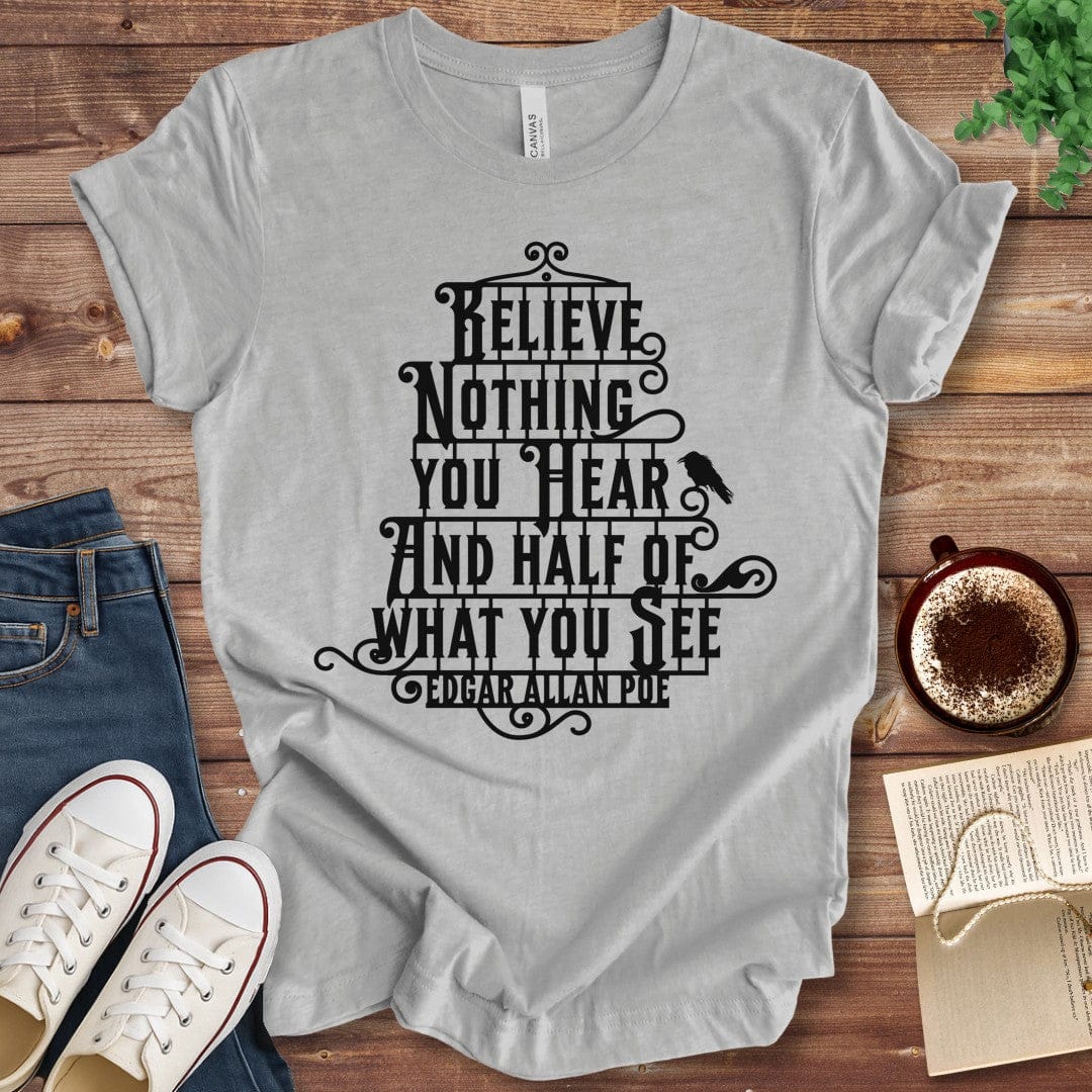 T-Shirt Athletic Heather / S Edgar Allan Poe T-Shirt with Quote