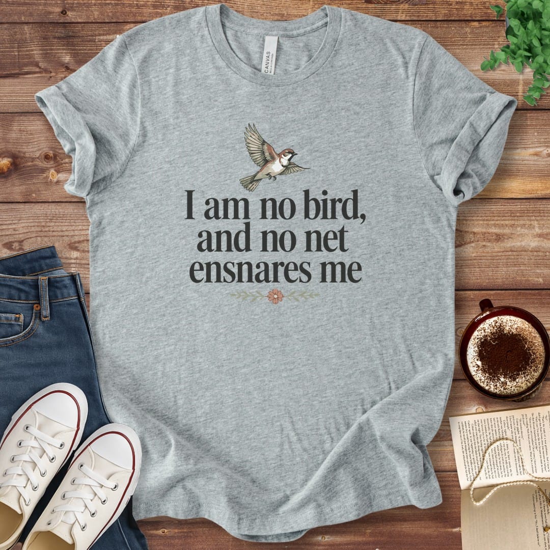 T-Shirt Athletic Heather / S I Am No Bird Jane Eyre T-Shirt
