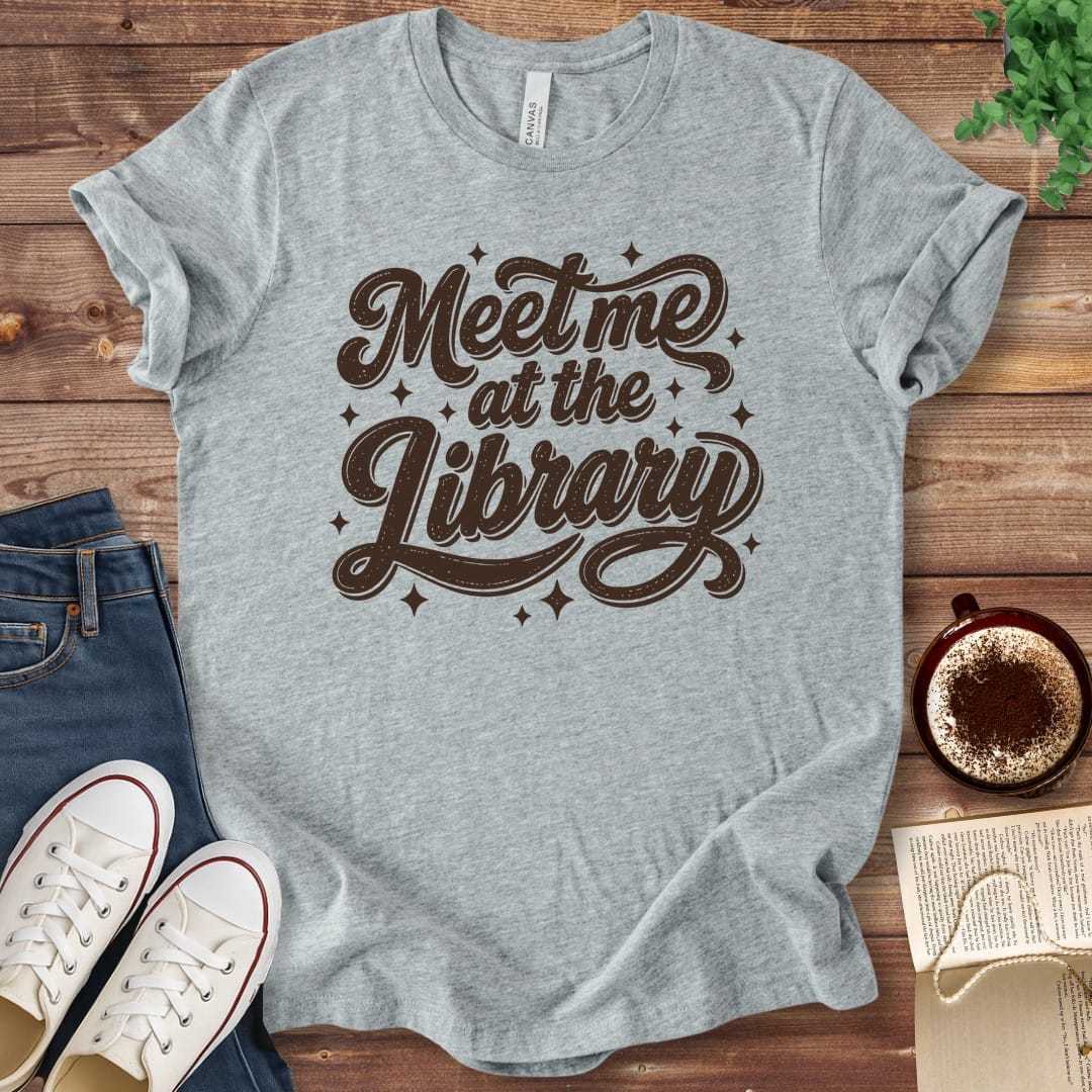 T-Shirt Athletic Heather / S Meet Me At The Library T-Shirt