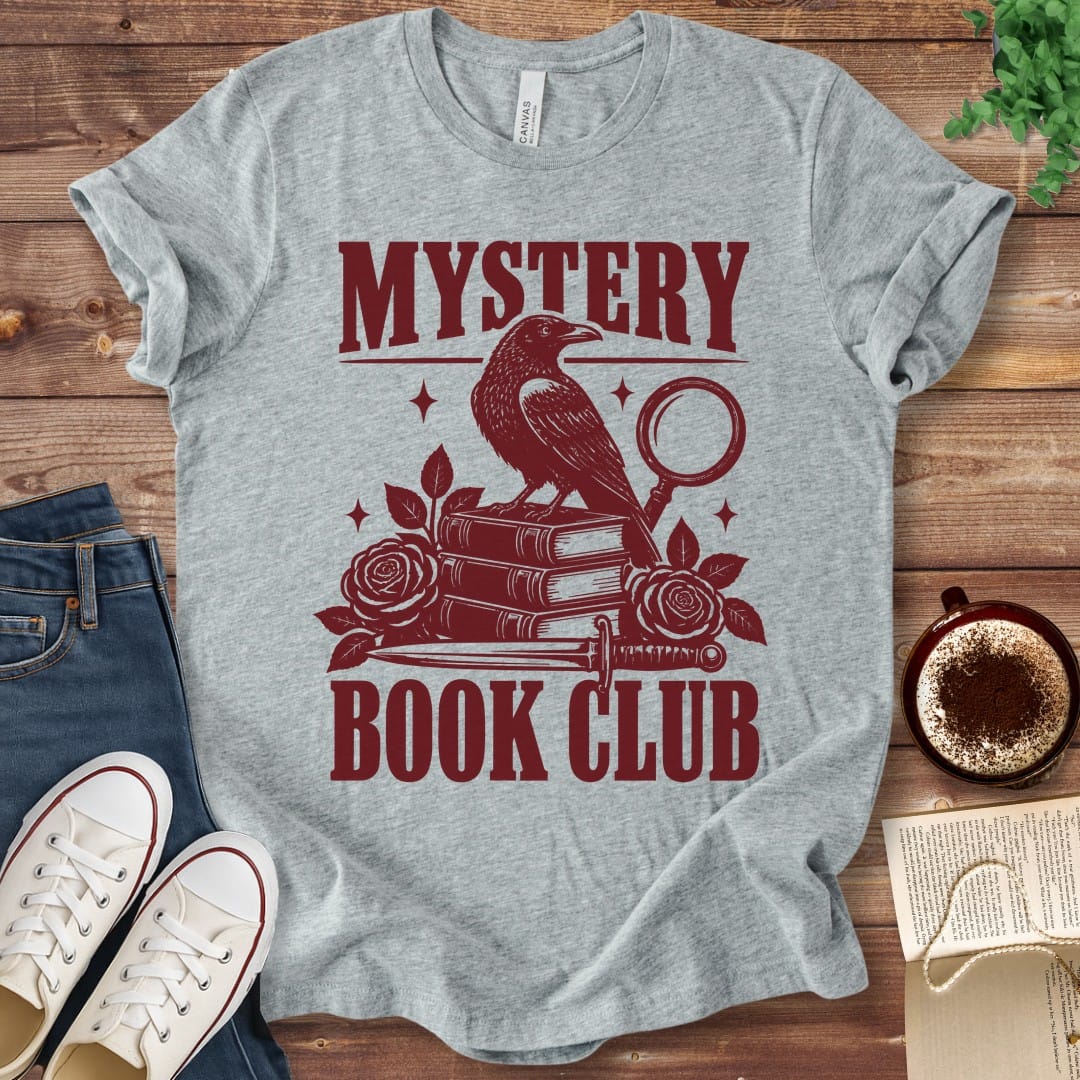 T-Shirt Athletic Heather / S Mystery Book Club Raven T-Shirt